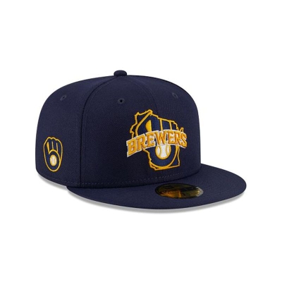 Sapca New Era Milwaukee Brewers MLB Local 59FIFTY Fitted - Albastri